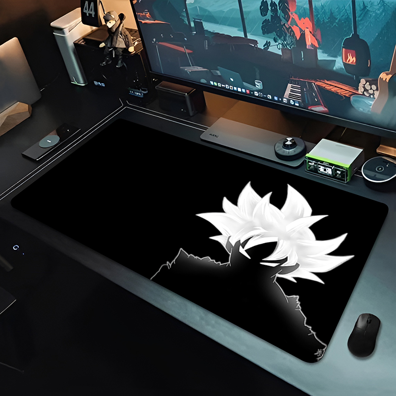 Pc Gaming Upgrades - แผ่นรองเมาส์อนิเมะ DBZ สีดำ ลายดราก้อนบอล ขนาดใหญ่ สำหรับคอมพิวเตอร์