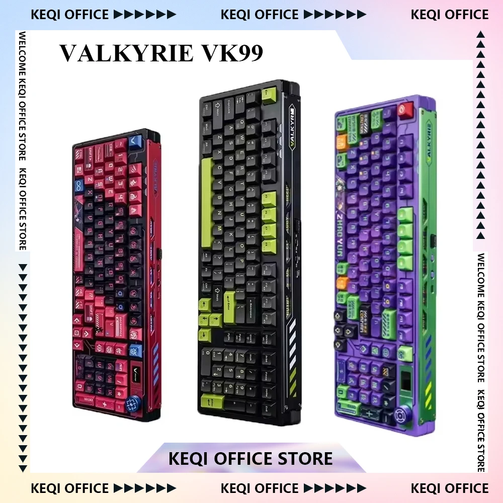 Pc Gaming Fullset - VALKYRIE VK99 คีย์บอร์ด RGB ไร้สายบลูทูธ 2.4G