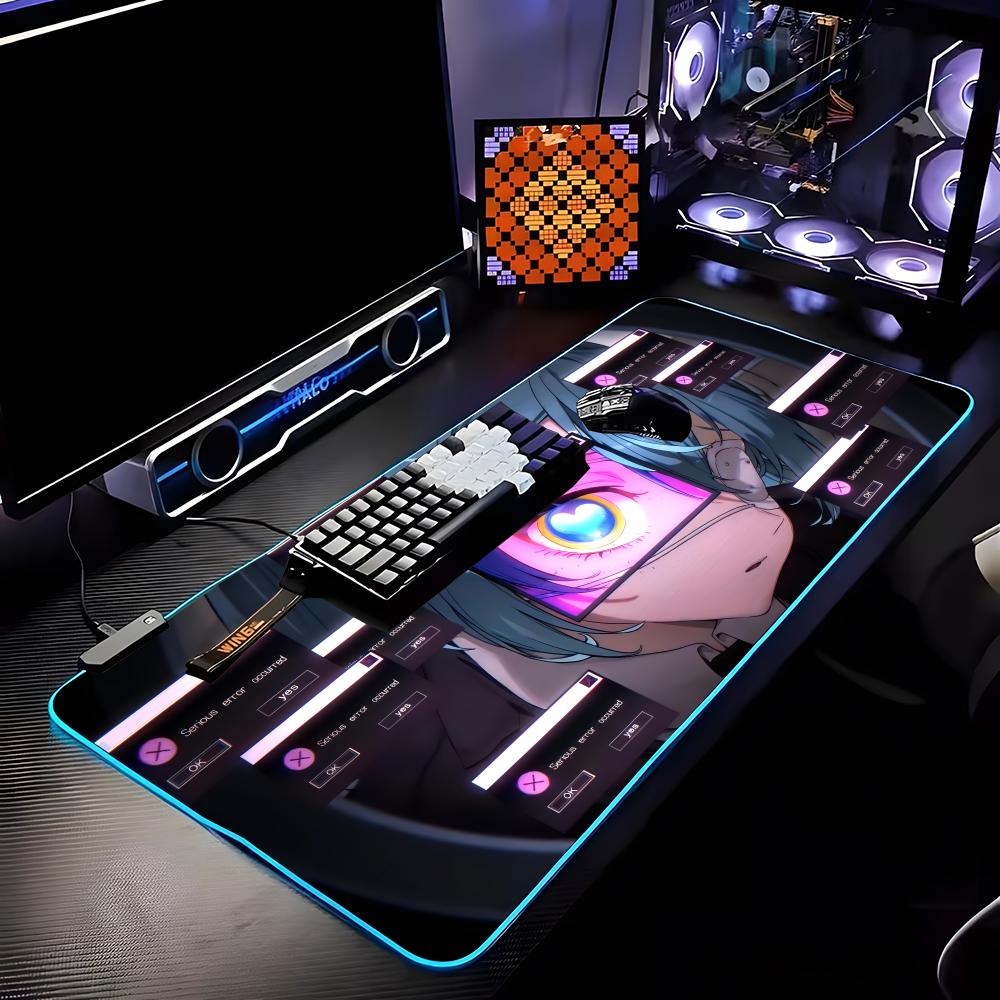 Pc Gaming Hatsune Miku - H-Hatsune Miku Kawaii Mouse Pad RGB