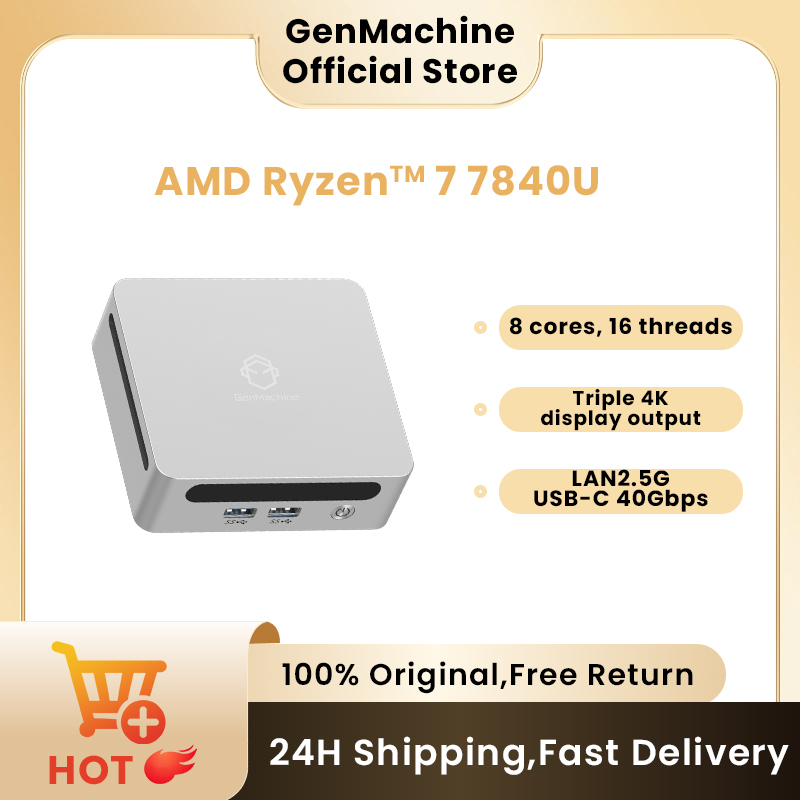 Pc Gaming Windows 7 - GenMachine Mini PC USB4 2.5G LAN