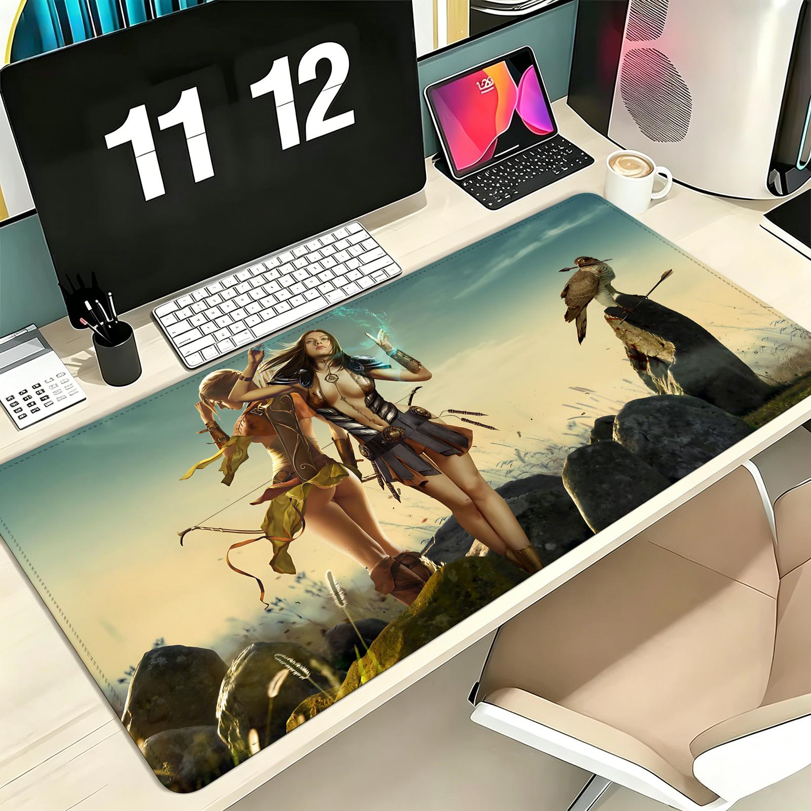 Pc Gaming Online - โปร อีสปอร์ต เกมมิ่งแผ่นรองเมาส์ขนาดใหญ่พิเศษ ขอบเย็บกันลื่น คีย์บอร์ด แล็ปท็อป