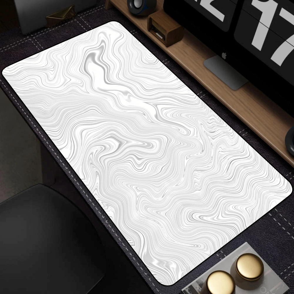 Pc Gaming Liquid - ขนาดใหญ่สีดําและสีขาว Art Mouse Pad Pc Gamer
