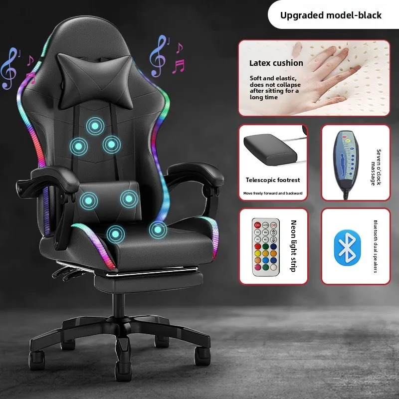Gaming Speaker - ไฟ ลำโพงบลูทูธ จอแสดงผล LED เก้าอี้เกมมิ่ง เก้าอี้แอนเคอร์