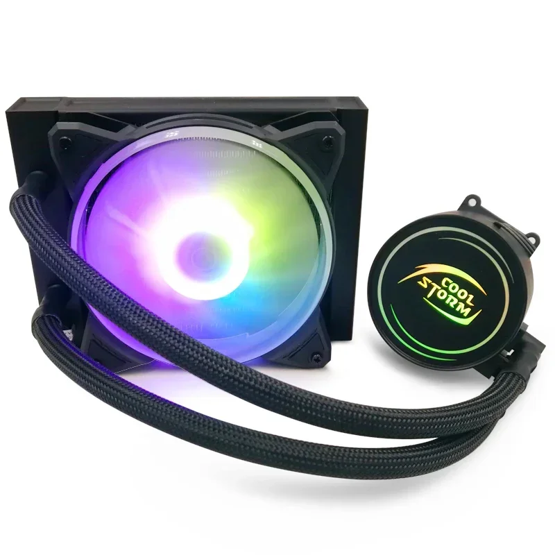 Pc Gaming Liquid - พัดลมระบายความร้อนด้วยน้ำสำหรับซีพียูขนาด 120 มม. พร้อมไฟ LED RGB