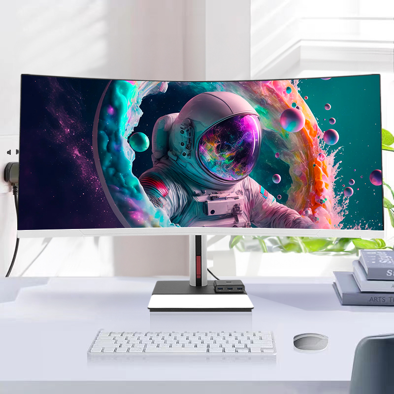 Pc Gaming Core I7 - คอมพิวเตอร์ตั้งโต๊ะหน้าจอโค้ง 4K ขนาด 34 นิ้ว ออลอินวัน
