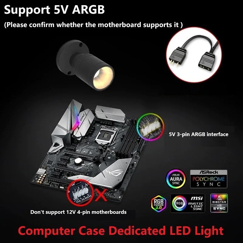 ไฟ LED QITU 1W 3W ARGB 5V 3Pin - Pc Gaming Compact บทวิจารณ์และราคา