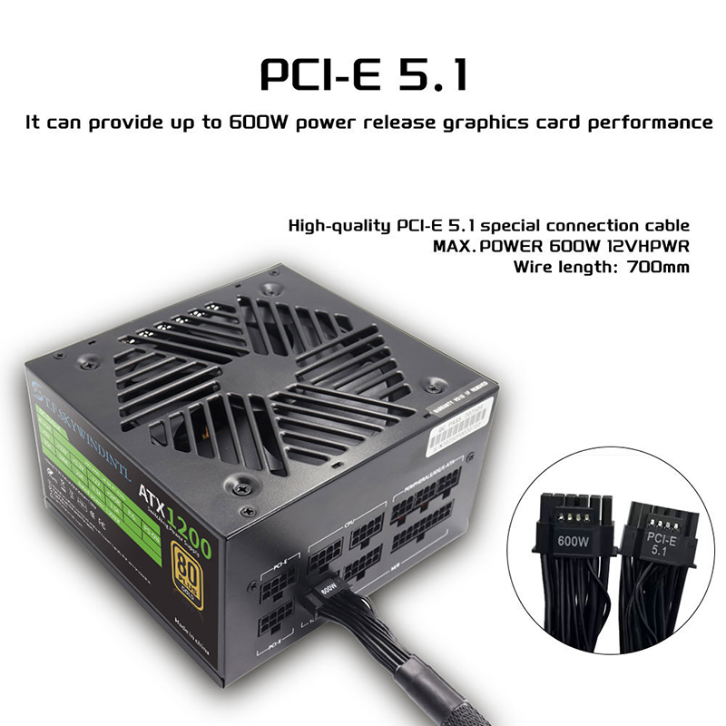 PCIE 5.0 1200W PC Power Supply - Pc Gaming Fullset บทวิจารณ์และราคา