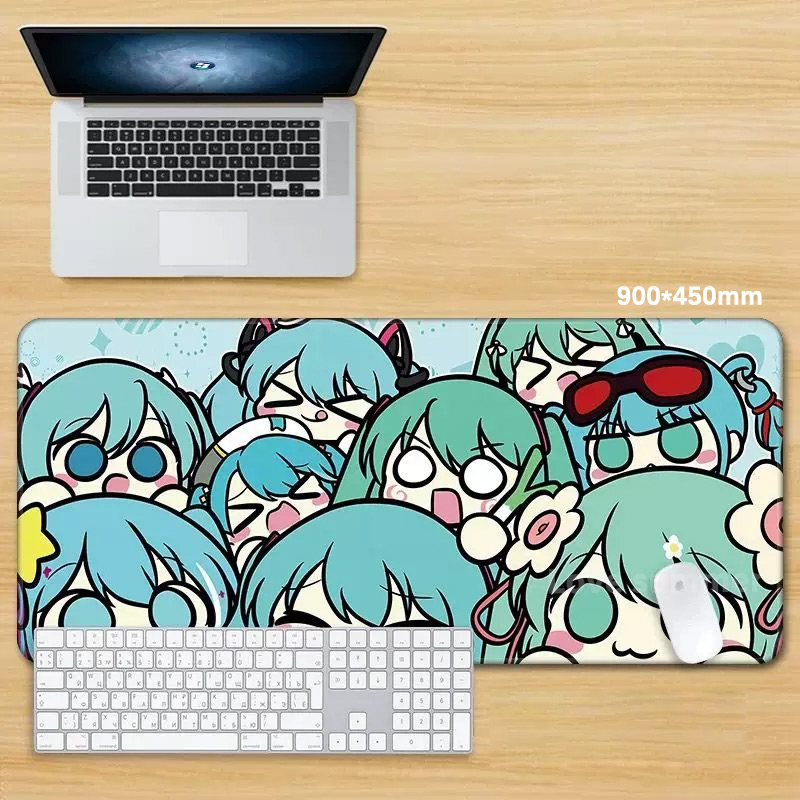แผ่นรองเมาส์อนิเมะ แผ่นรองคีย์ - Pc Gaming Hatsune Miku บทวิจารณ์และราคา