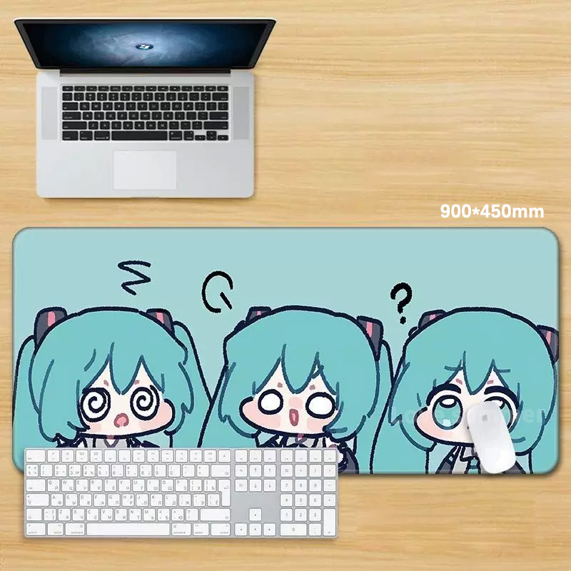 แผ่นรองเมาส์อนิเมะ แผ่นรองคีย์ - Pc Gaming Hatsune Miku บทวิจารณ์และราคา