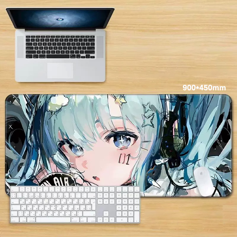 แผ่นรองเมาส์อนิเมะ แผ่นรองคีย์ - Pc Gaming Hatsune Miku บทวิจารณ์และราคา