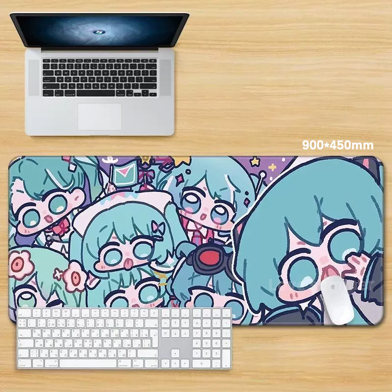 แผ่นรองเมาส์อนิเมะ แผ่นรองคีย์ - Pc Gaming Hatsune Miku บทวิจารณ์และราคา