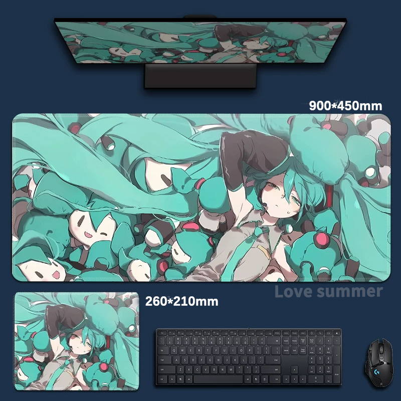 แผ่นรองเมาส์เกมมิ่งขนาดใหญ่ลาย - Pc Gaming Hatsune Miku บทวิจารณ์และราคา