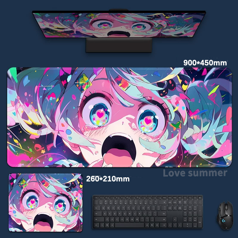 แผ่นรองเมาส์เกมมิ่งขนาดใหญ่ลาย - Pc Gaming Hatsune Miku บทวิจารณ์และราคา