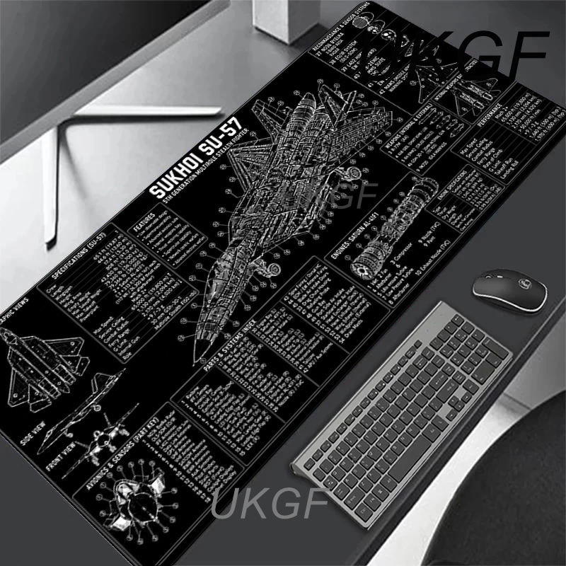 แผ่นรองเมาส์ลายเครื่องบินสีดำ  - Pc Gaming Drawing บทวิจารณ์และราคา