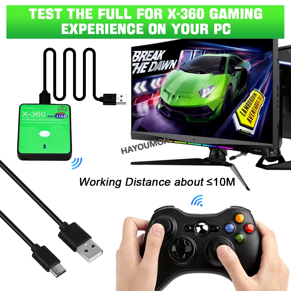 ตัวรับสัญญาณเกมไร้สาย USB คอนโ - Pc Gaming Windows 7 บทวิจารณ์และราคา