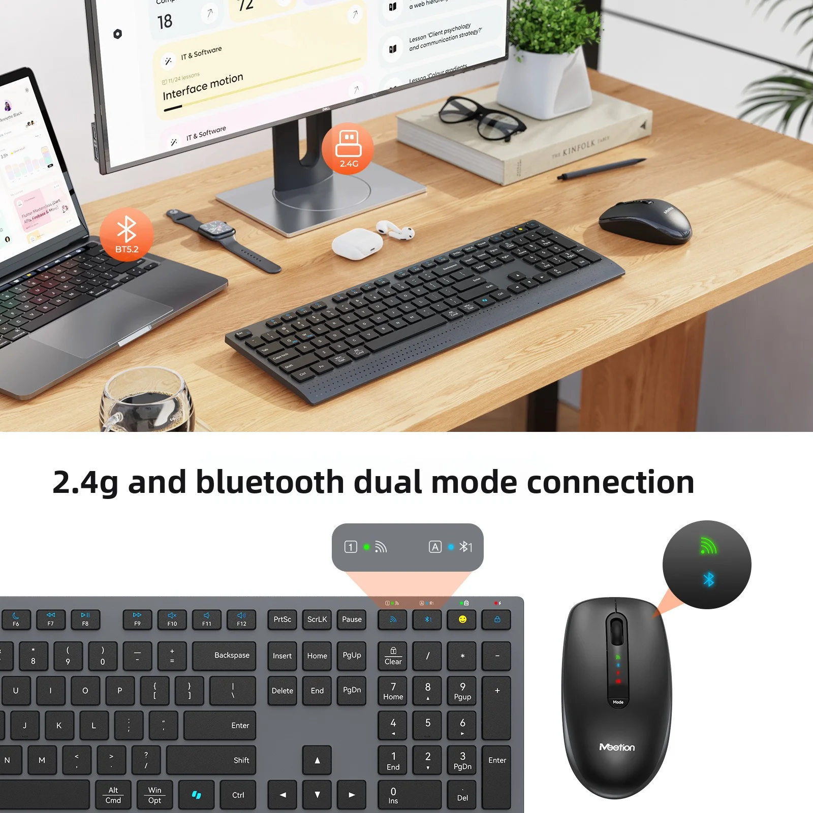 ชุดคีย์บอร์ดและเมาส์ไร้สายแบบด - Pc Gaming Fullset บทวิจารณ์และราคา