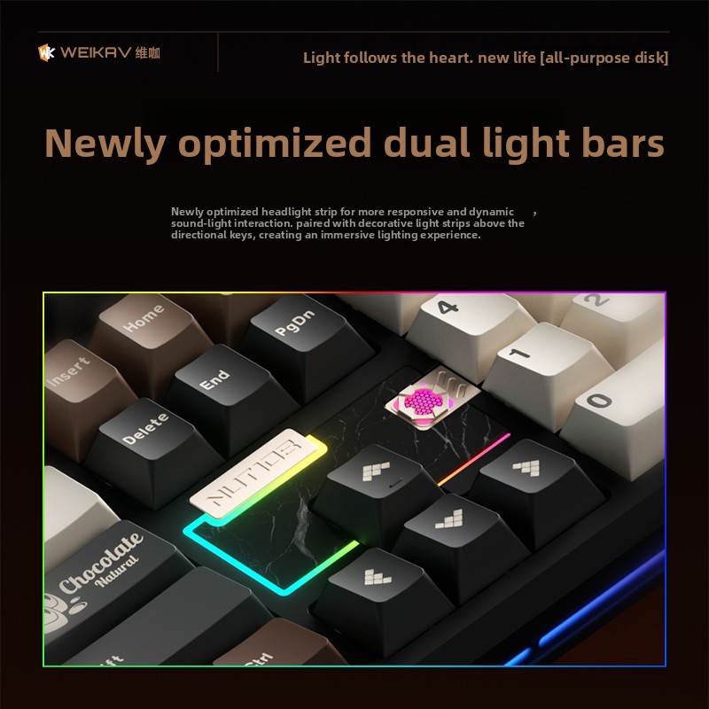 คีย์บอร์ดกลไก WEIKAV NUT108 โค - Pc Gaming Upgrades บทวิจารณ์และราคา