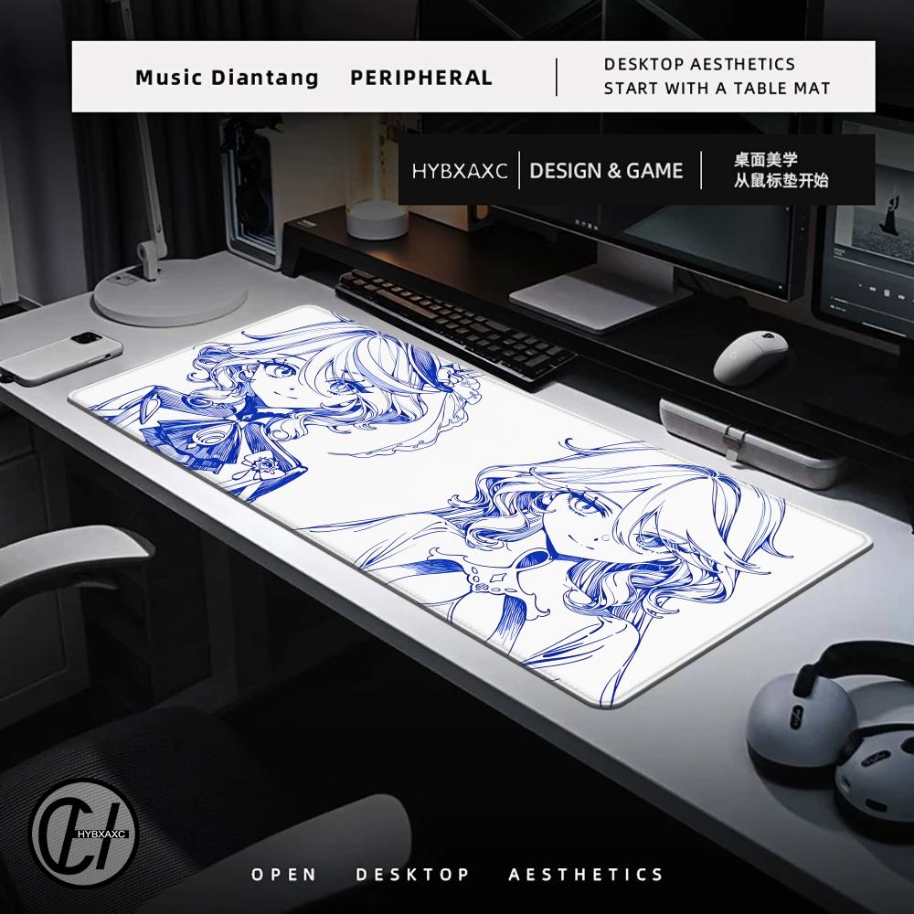 แผ่นรองเมาส์ลายเส้น Genshin Im - Pc Gaming Drawing บทวิจารณ์และราคา