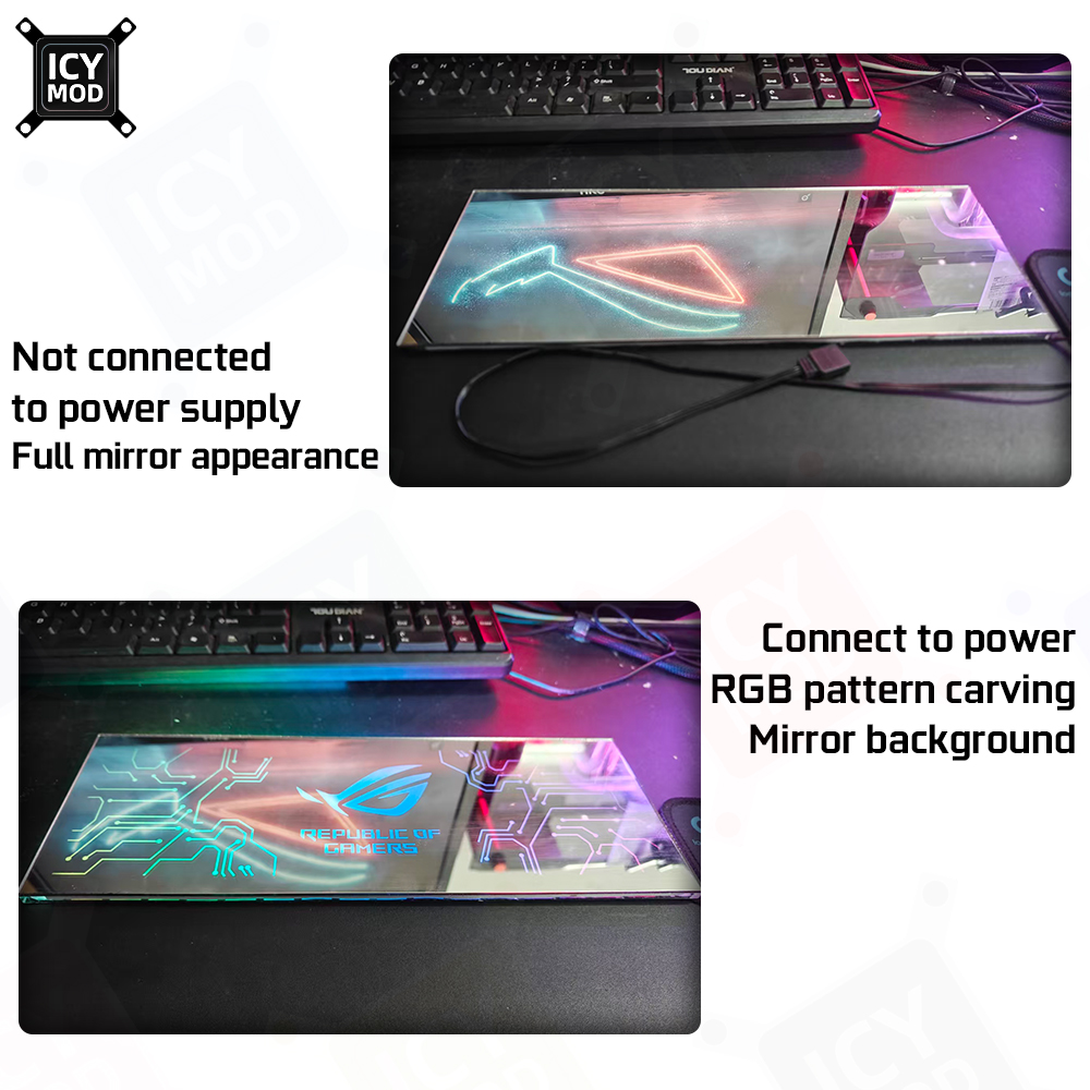 ICY MOD กระจก RGB แผงการปรับแต - Pc Gaming Fullset บทวิจารณ์และราคา
