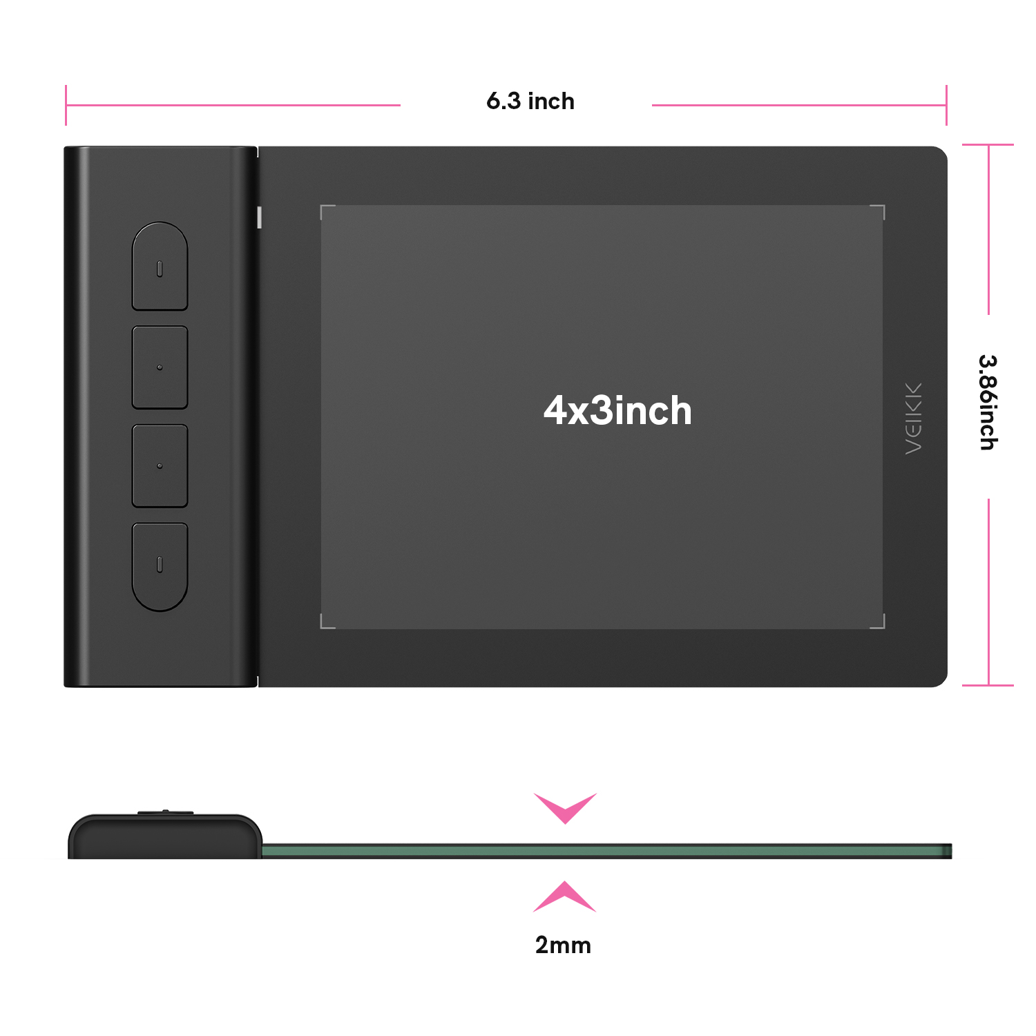 แท็บเล็ตวาดภาพกราฟิก VK430 vei - Pc Gaming Drawing บทวิจารณ์และราคา