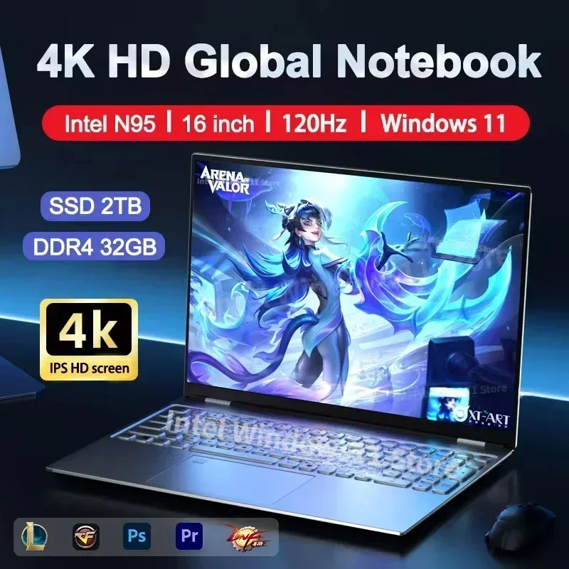 แล็ปท็อปใหม่ Intel N95 หน้าจอ  - Pc Gaming Notebook บทวิจารณ์และราคา