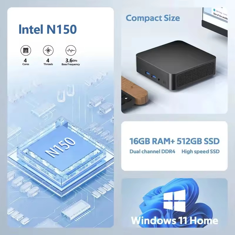 มินิพีซี Intel N150 ปี 2026 คอ - Pc Gaming Compact บทวิจารณ์และราคา
